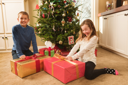 children happy christmas